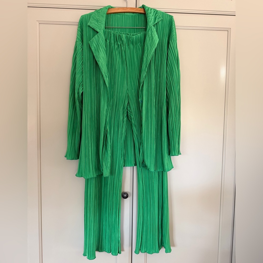 Green Pant + Button Up Set